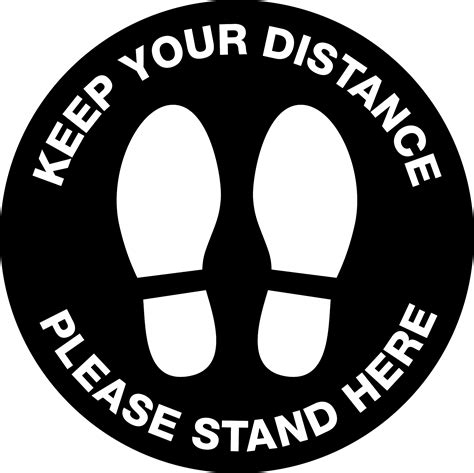 Keep Your Distance Feet Picto Covid 19 Floor Safety Signs