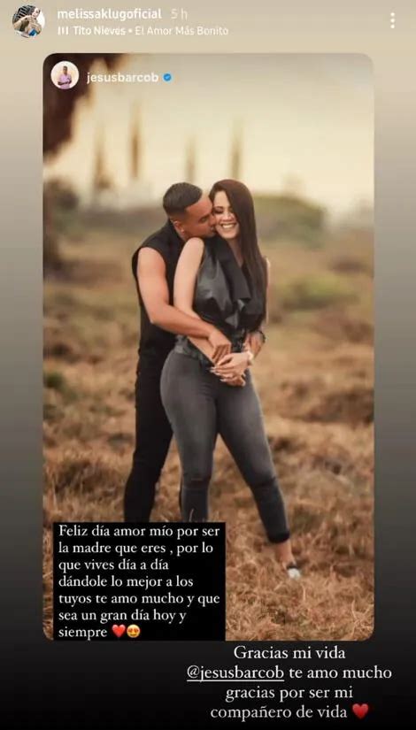 Jesús Barco en Instagram y su emotivo mensaje por Día de la Madre a Melissa Klug Dándole lo