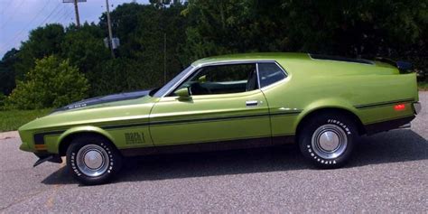 Medium Lime Green 1972 Mach 1 Ford Mustang Fastback Mustangattitude