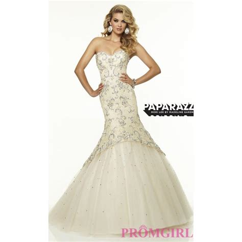 Elegant Strapless Mori Lee Mermaid Gown Brand Prom Dresses 2758927