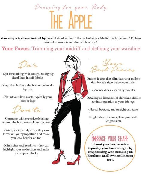 How To Dress Your Body Type In 2020 Apple Body Shape Outfits Apple