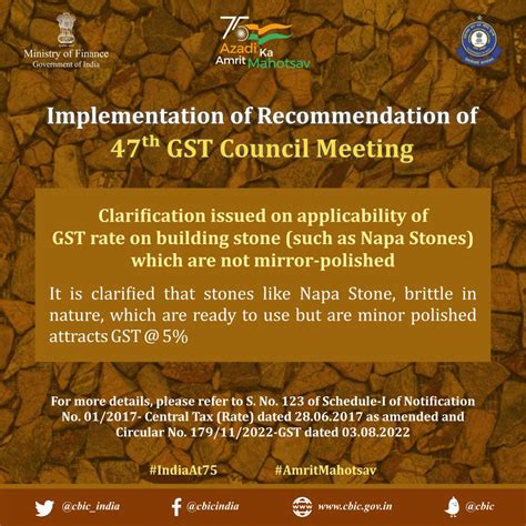 CBIC On Twitter Implementation Of Recommendation Of 47th GST Council