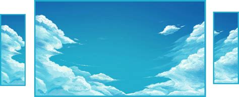 Blue Sky Clouds Png Anime Blue Sky Background Clipart Large Size