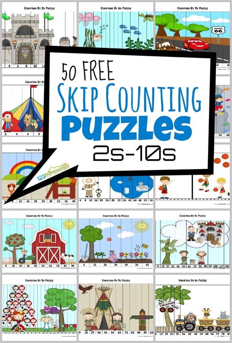 ⭐ Free Skip Counting Puzzles
