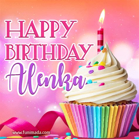 Happy Birthday Alenka Lovely Animated  — Download On