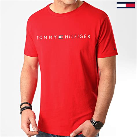 tommy hilfiger tee shirt logo 1434 rouge