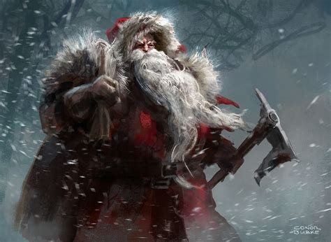 Santa Speedpaintings Conor Burke Holiday Illustrations Character