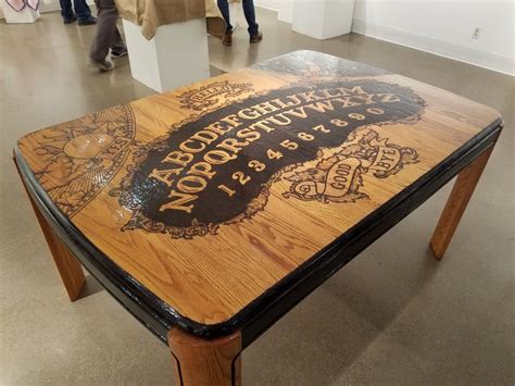 Civility is a requirement for participating on /r/diy. I burned a ouija board onto this old table. (With images) | Ouija, Diy ouija board, Ouija board