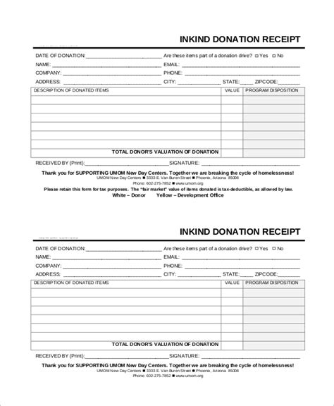 Free 14 Sample Donation Receipts In Ms Word Pdf