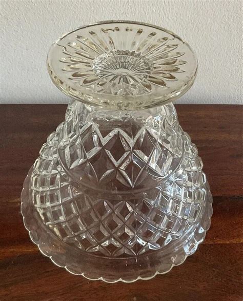 Gorgeous Art Deco Clear Depression Glass Vase Ebay