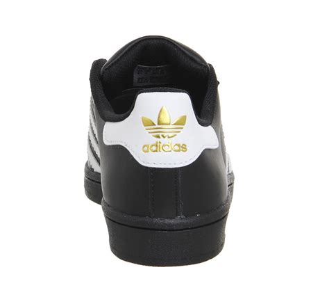 Adidas Superstar Black White Foundation Kids Trainers