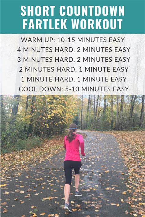 Countdown Fartlek Workout Fartlek Workout Fartlek How To Run Faster