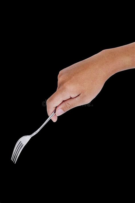 Hand Holding A Fork Stock Image Image Of Isolated Dining 18339891
