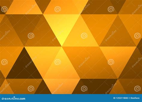 Abstract Yellow Geometric Multicolor Triangles Pattern With Seam Stock