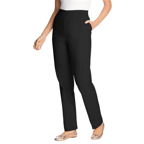 Woman Within Woman Within Womens Plus Size Elastic Waist Straight