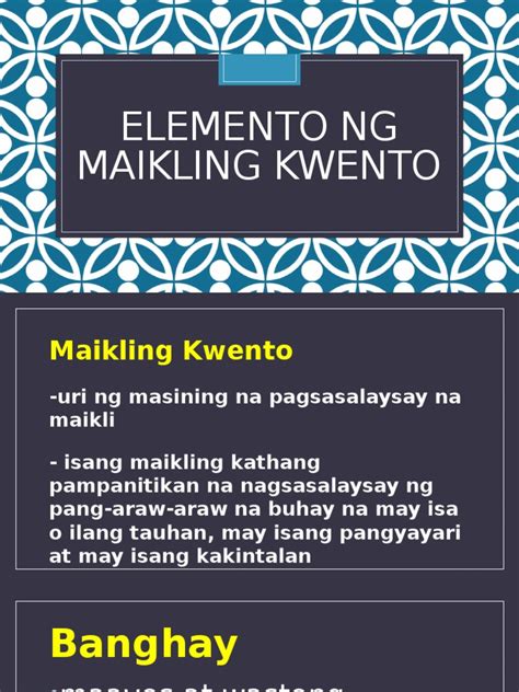 Mga Elemento Ng Maikling Kwento Asignaturang Filipino Facebook Porn