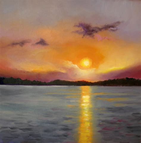Nels Everyday Painting Bay Sunset Sold