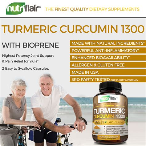Premium Turmeric Curcumin Capsules With Bioperine Black Pepper