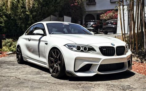 Download Wallpapers Bmw M2 Coupe 2016 F87 White M2 Tuning Bmw