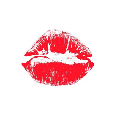 red lipstick kiss lips makeup stock vector illustration of icon face 117846872