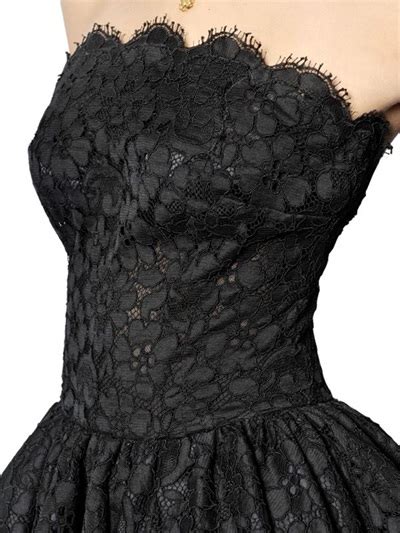 Lyst Dolce And Gabbana Cordonetto Cotton Lace Bustier Dress In Black