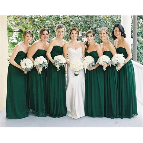 Dark Green Chiffon Bridesmaid Dresses Pst0232 On Luulla Emerald