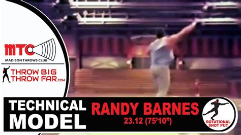 Very rare shot put footage of randy barnes private training session. RANDY BARNES ROTATIONAL SHOT PUT Breakdown - YouTube