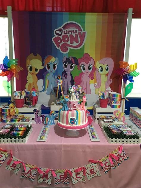 Check Out This Colorful My Little Pony Birthday Party Loving The
