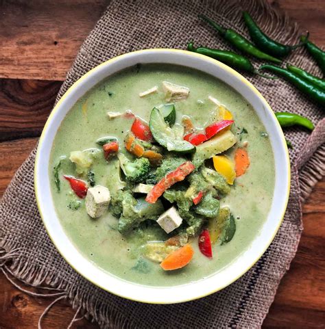 It is most commonly found made with chicken as the protein but you can swap out the chicken for thai green curry is available all over thailand and is popular internationally as well. Vegetarian Thai Green Curry Recipe by Archana's Kitchen