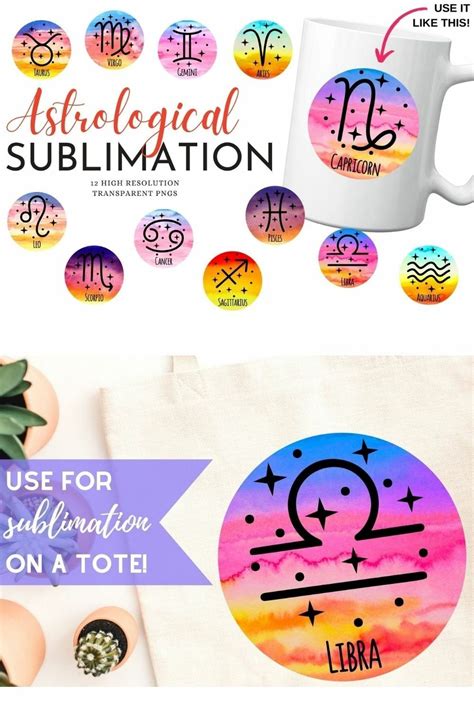 Astrological Zodiac Signs Sublimation With Sunset Sky In 2022 Zodiac