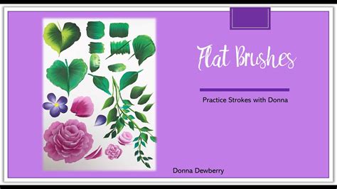 Learn To Paint FolkArt One Stroke Practice Strokes With Donna Flat