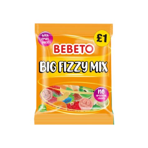 Youings Wholesale Pm £1 Bebeto Big Fizzy Mix 150g X 10