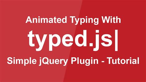 Animated Typing With Typedjs Simple Jquery Plugin Tutorial