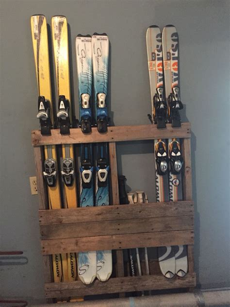 Wood Pallet Ski Holder Ski Decor Cabin Decor Home Decor Roof Storage