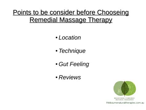 Ppt Best Remedial Massage Therapy In Melbourne Powerpoint Presentation Id7264356