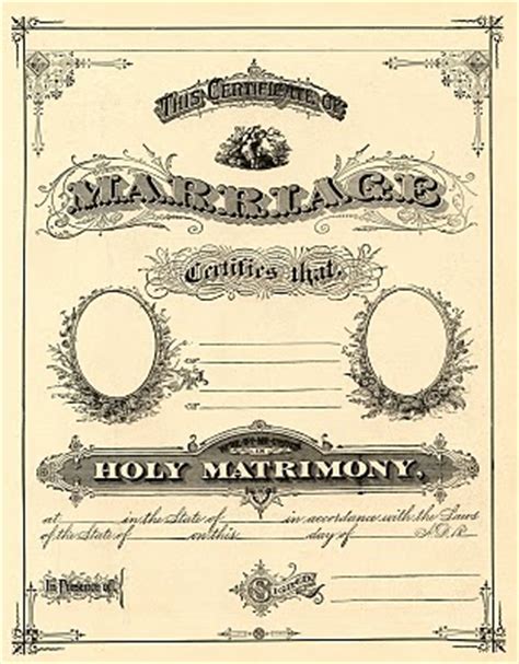 Antique Ephemera Clip Art - Printable Marriage Certificate - The ...
