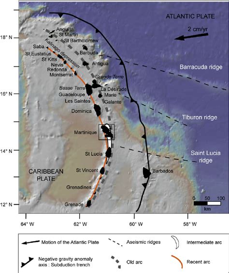 Little is known about the island's earliest inhabitants, though many theories have been circulated passing through the years, and certainly whereto neighbouring islands there is enough archaeological evidence to hint at prehistoric humans having lived in the lesser antilles. Geodynamic setting of the Lesser Antilles arc. The black ...