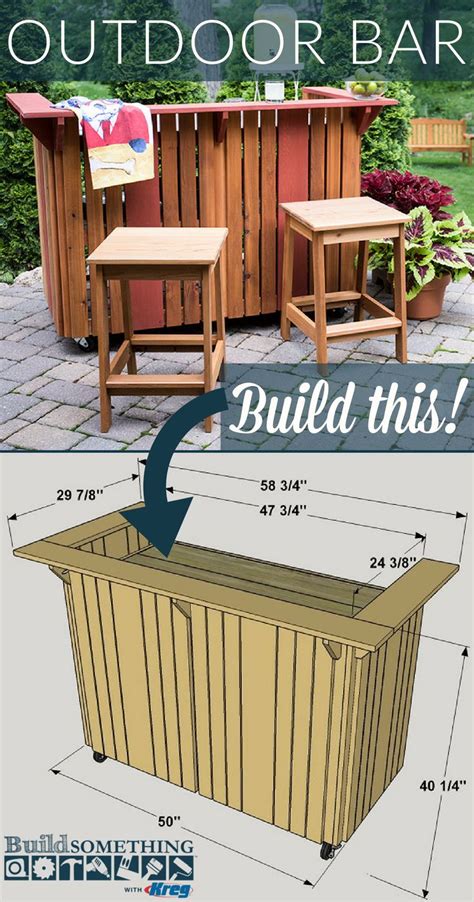 Diy Outdoor Bar Free Printable Project Plans At Buildsomething Com