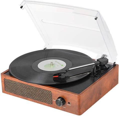 Bluetooth Record Player Belt Driven 3 Speed Turntable Vintage Vinyl