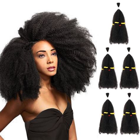 Amazon Com Bundles Afro Kinkys Curly Hair Extensions X Natural Black Afro Twist