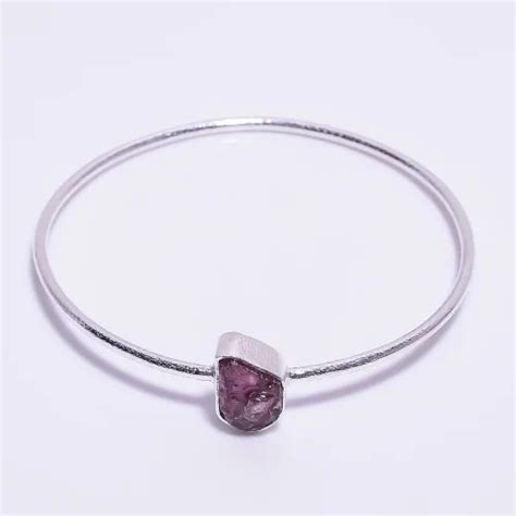 Lavie Jewelz Women Indian Sterling Silver Bangles Ruby Raw Gemstone Gram Approx At Rs
