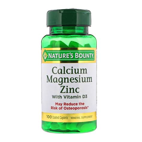 These can make you feel better in the short run while also. Buy Nature's Bounty Calcium, Magnesium, & Zinc, With ...