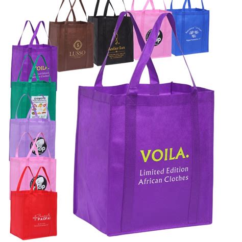 100pcslot Grocery Tote Bag Customized With Own Logo In Shopping Bags