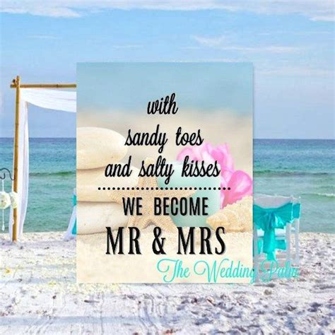 With Sandy Toes And Salty Kisses We Become Mr And Mrs Sign Etsy Sandy Toes Lettering Mr