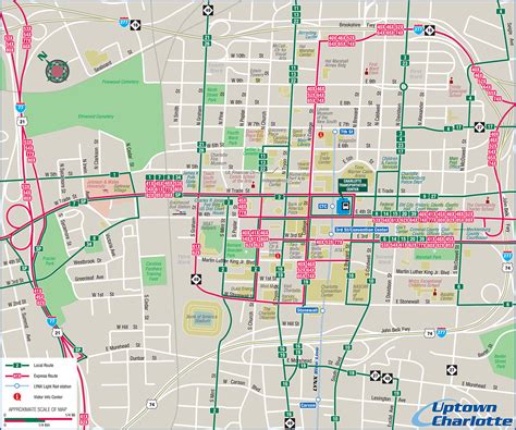 Routes are color coded for the type of service. Maps