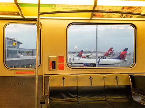 Jfk Airport Airtrain Station In New York Editorial Photography Image