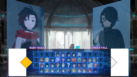 A Custom Character Select Screen If They Ever Make A Rwby Fighting Game