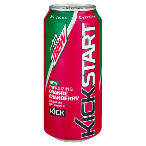 Mountain Dew Kickstart Raspberry Citrus Caffeine Raspberry