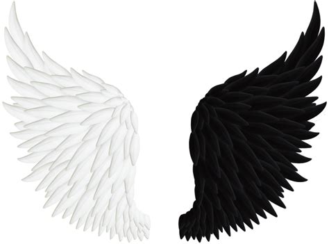 Angel Clip Art Black And White Wings Png Download 900667 Free