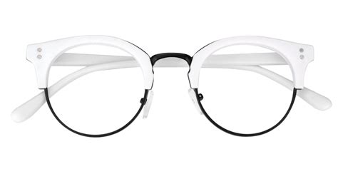 eloisa browline white eyeglasses vooglam